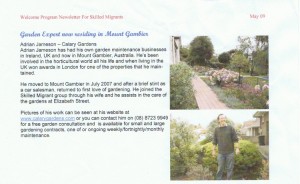 Calary Gardens in Skilled Migrant News